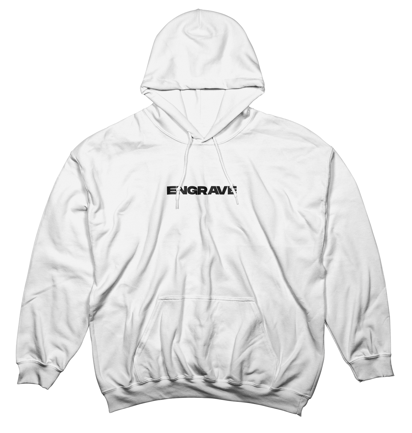 Engrave Embroidered Hoodie (White)